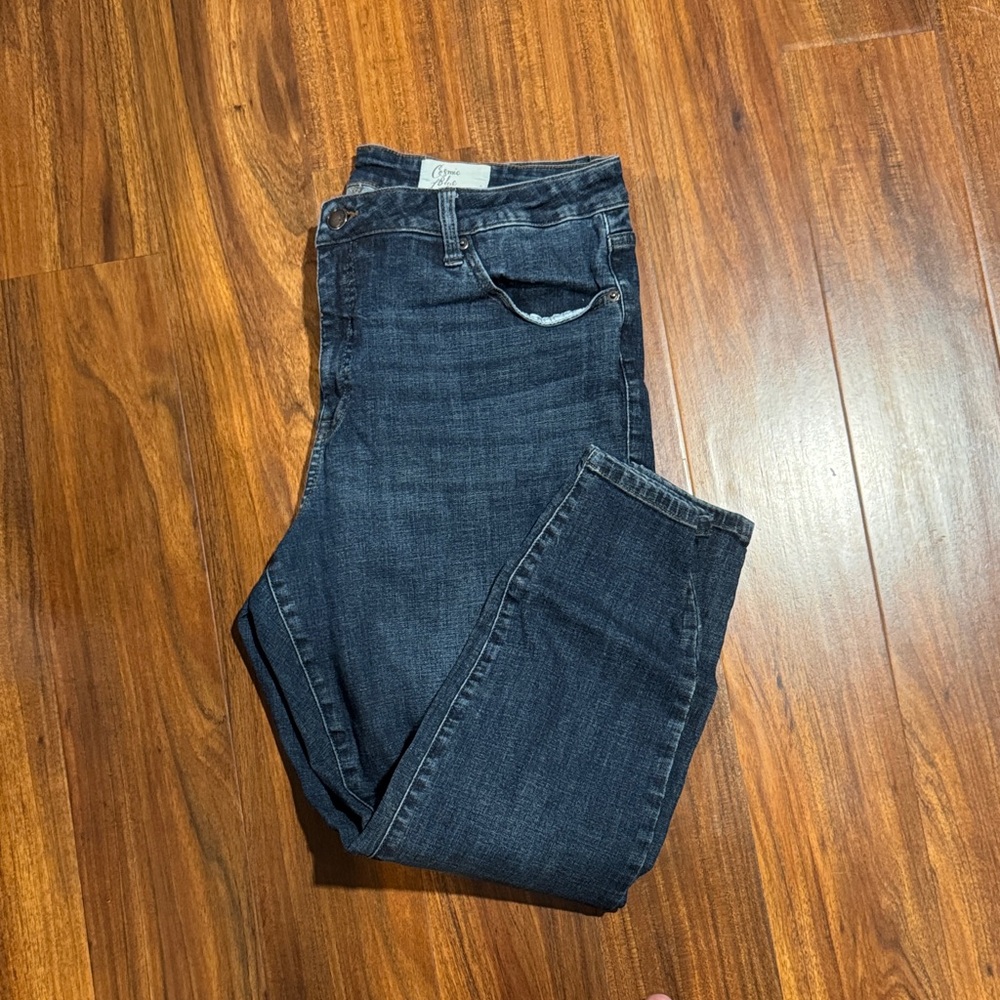 Dark Wash Women's Skinny Jeans - Picture 2 of 5